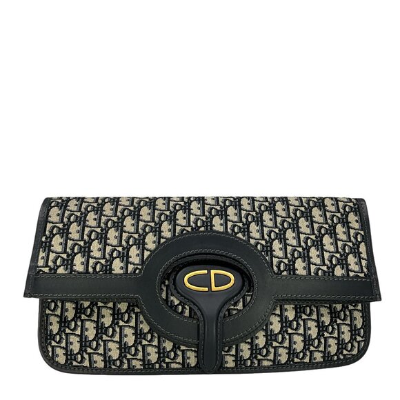 Christian Dior Oblique Fold Over Clutch - Picture 1 of 12